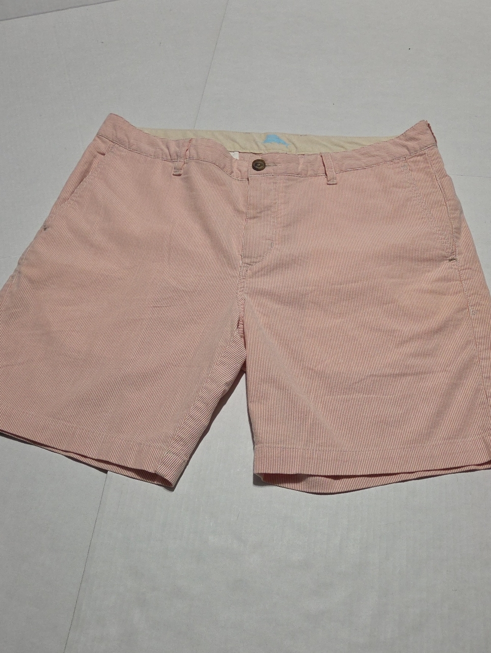 Tommy Bahama Light Pink Seersucker Flat-Front Shorts